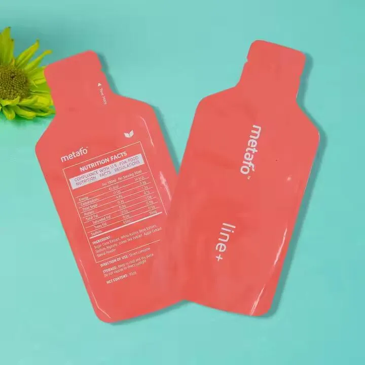 بسته بندی کیسه ای نوشابه ای مایلار سه طرفه مهر و موم سفارشی کیسه های شکل خاص