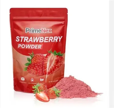 کیسه پودر توت فرنگی چاپ شده سفارشی Stand Up مایلار زیپ کیسه برای بسته بندی پودر میوه ضد رطوبت پودر میوه دراگون